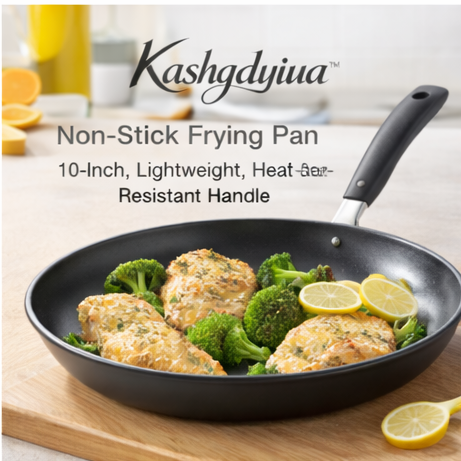 Kashgdyiua™ Non-Stick Frying Pan – 10-Inch Lightweight Skillet