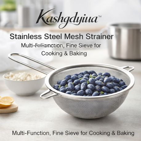 Kashgdyiua™ Premium Stainless Steel Mesh Strainer – Multi-Function Fine Sieve