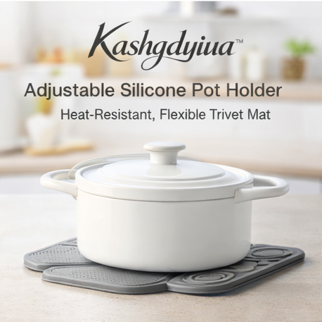 Kashgdyiua™ Adjustable Silicone Pot Holder – Flexible Heat-Resistant Trivet Mat